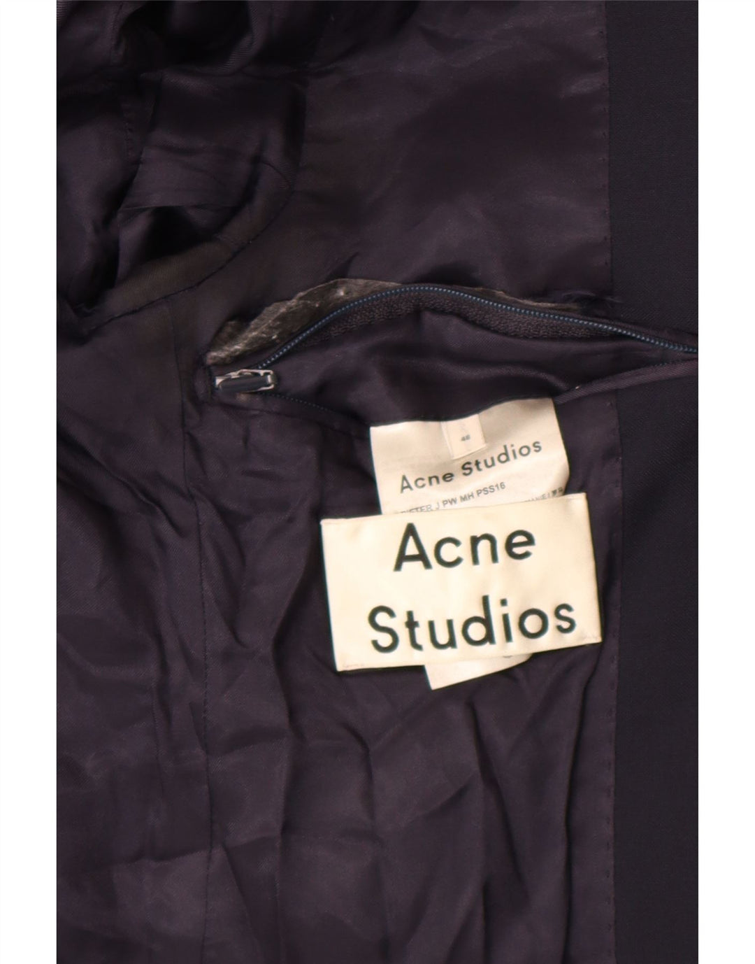 Acne Studios muška jakna s 2 gumba IT 48 Srednja tamnoplava klasična