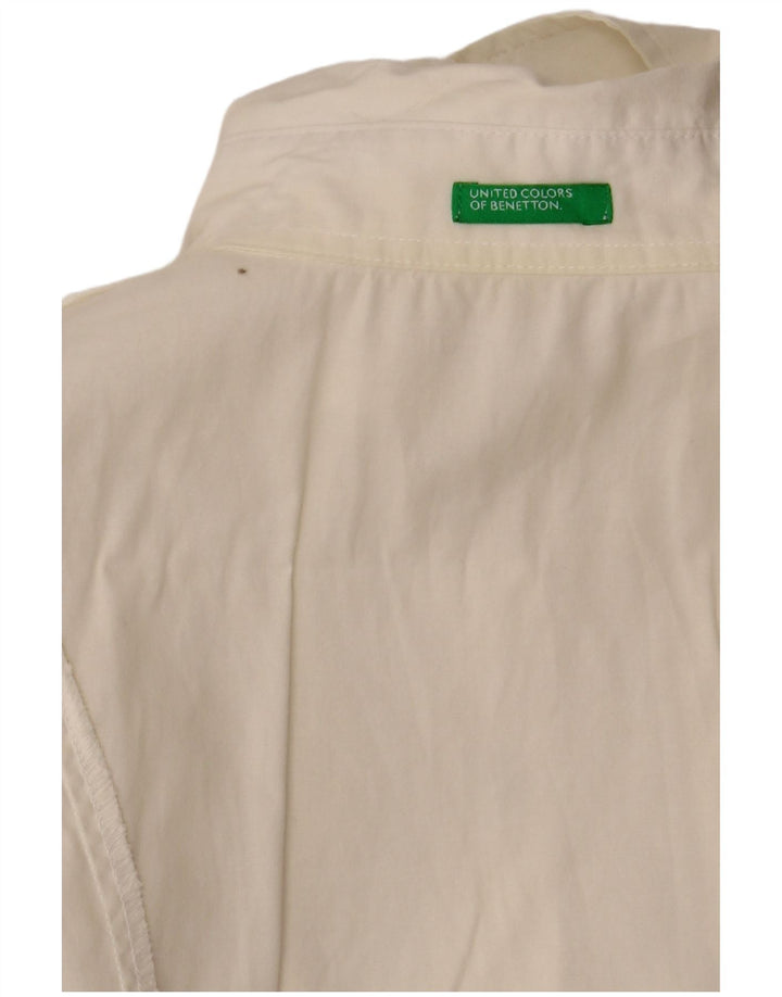 BENETTON Ženska košulja kratkih rukava UK 8 Small Off White