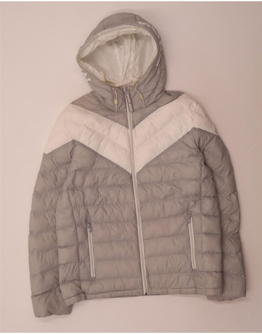 MICHAEL KORS Muška grafička podstavljena jakna UK 40 Large Grey Colourblock