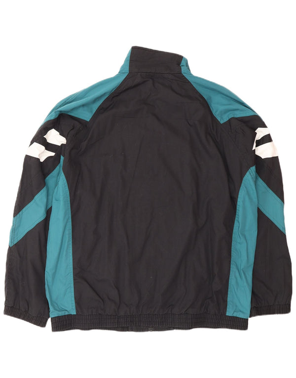 CRANE Muška gornja jakna trenirke širokog kroja XL crni poliester u boji