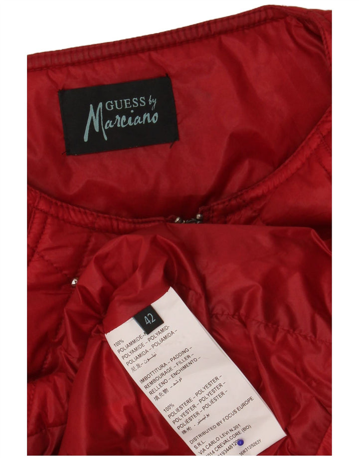 Guess By Marciano Ženska prošivena jakna IT 42 Srednje crveno točkasti poliamid