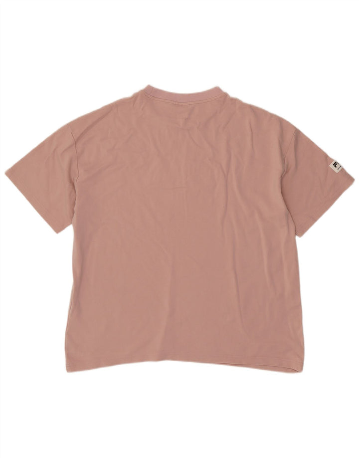 FILA Ženska prevelika majica s kratkim rukavima UK 16 Velika ružičasta viskoza