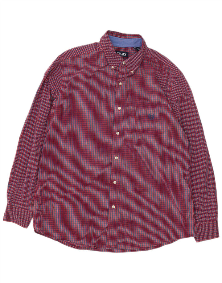 Chaps Muška košulja Large Red Gingham pamuk
