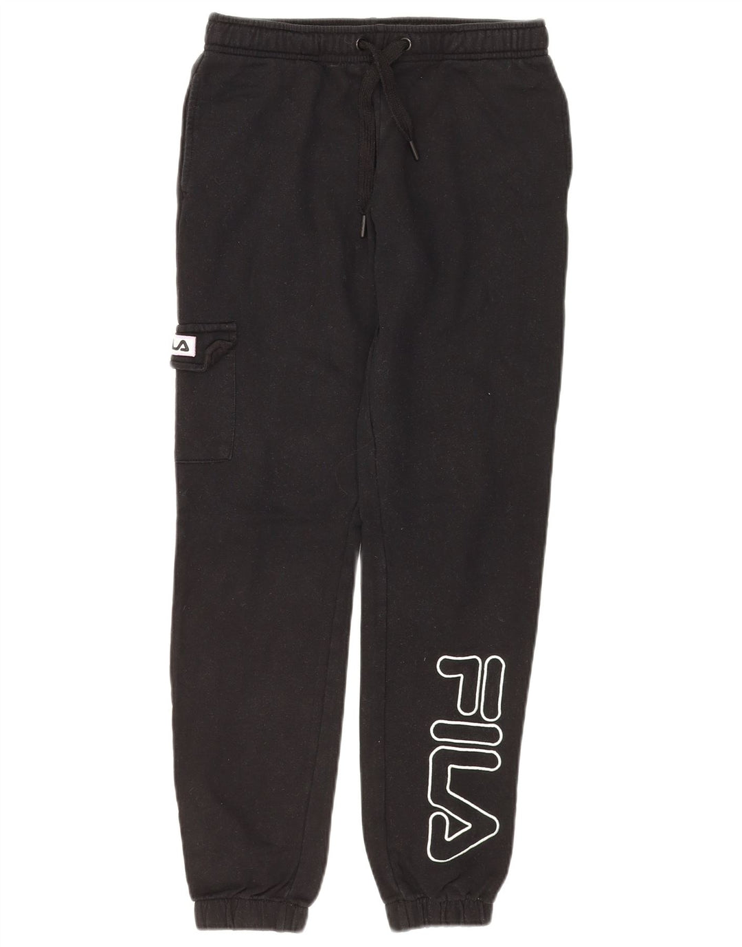 FILA Girls Graphic Cargo Trenirka Hlače Joggers 13-14 Years Black