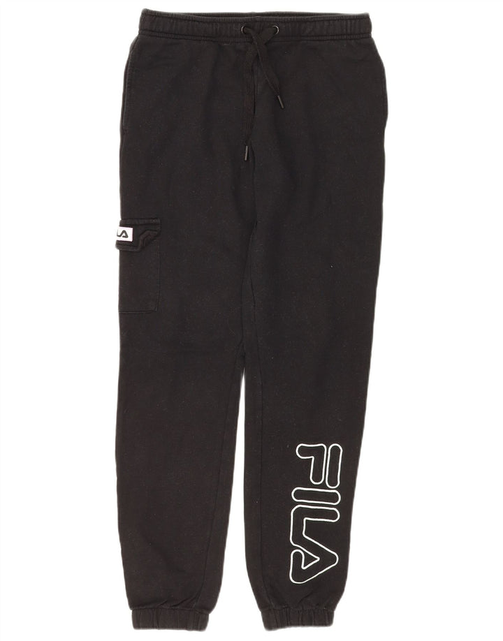 FILA Girls Graphic Cargo Trenirka Hlače Joggers 13-14 Years Black