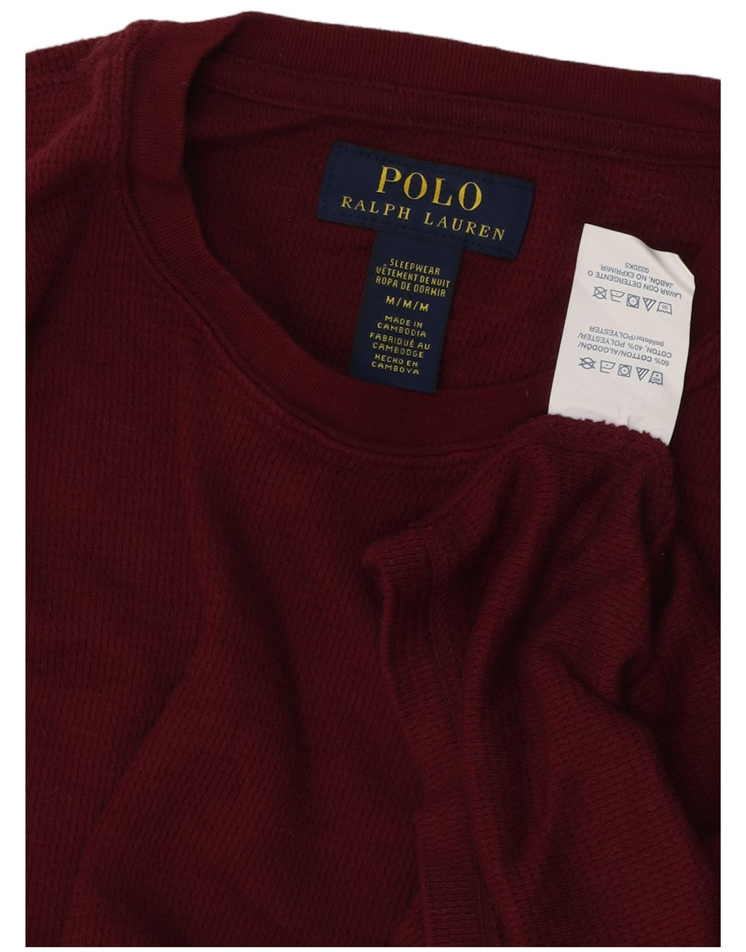 POLO RALPH LAUREN Muška majica dugih rukava srednje kestenjaste boje