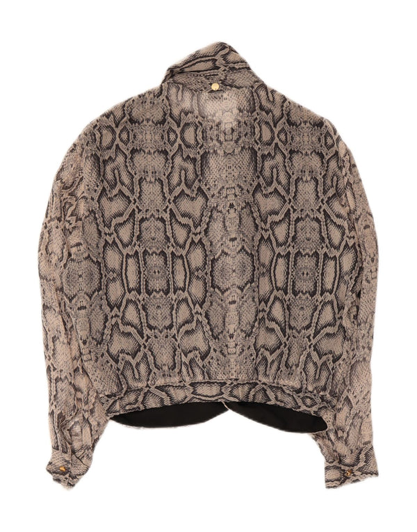 Liu Jo ženska košulja bluza UK 14 Veliki sivi životinjski print