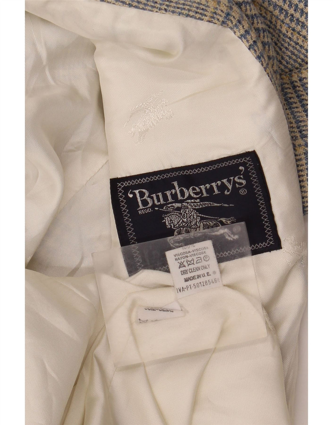 Burberrys ženski sako sa 3 gumba UK 12 srednje plave ptičje zube