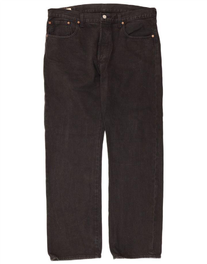 Levi's muške 501 ravne traperice W38 L32 crni pamuk