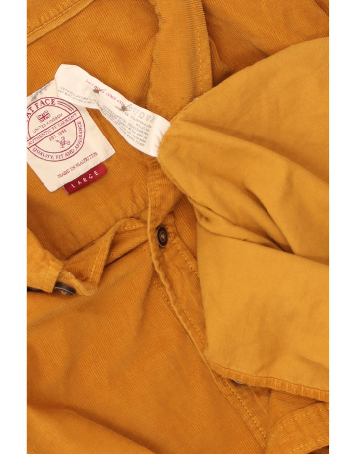 Fat Face muška samtasta košulja velika bež pamuk