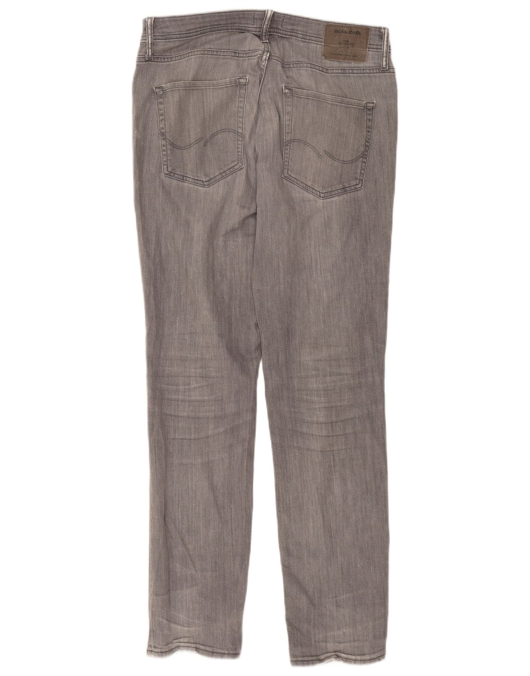 JACK & JONES Muške Tim Slim Straight Traperice W33 L34 Sivi pamuk