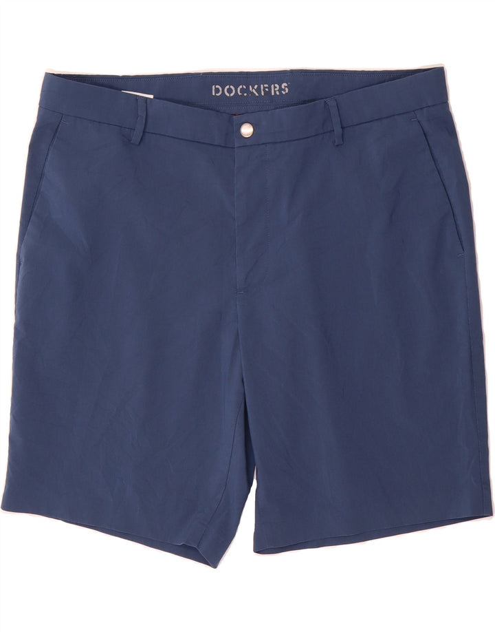 DOCKERS Mens Chino Shorts W38 XL Navy Blue Polyester Vintage Dockers and Second-Hand Dockers from Messina Hembry 