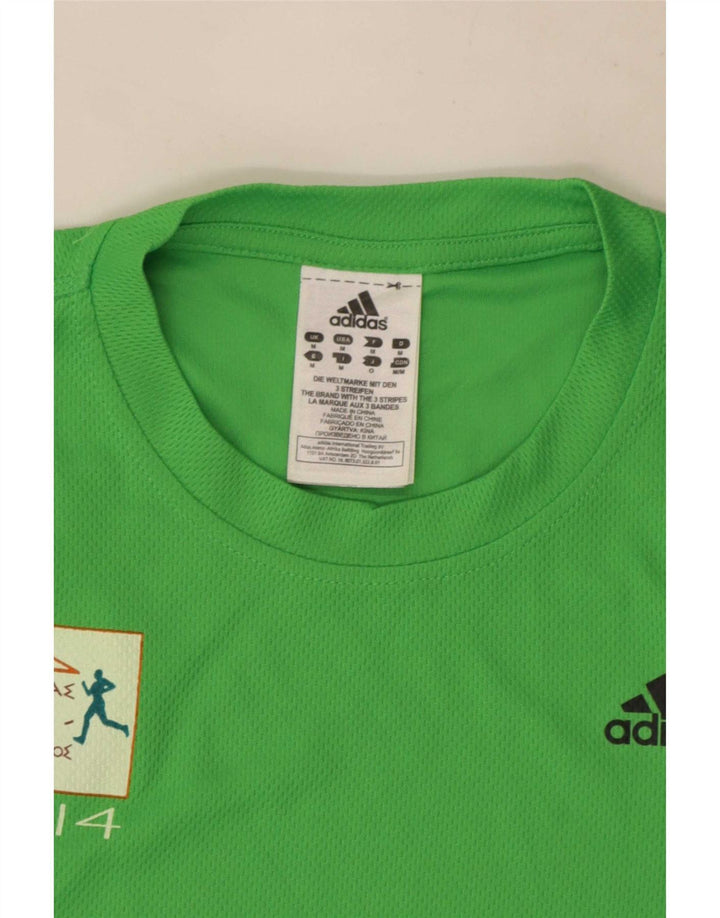 Adidas muška Aohna grafička majica kratkih rukava srednje zelene boje od poliestera
