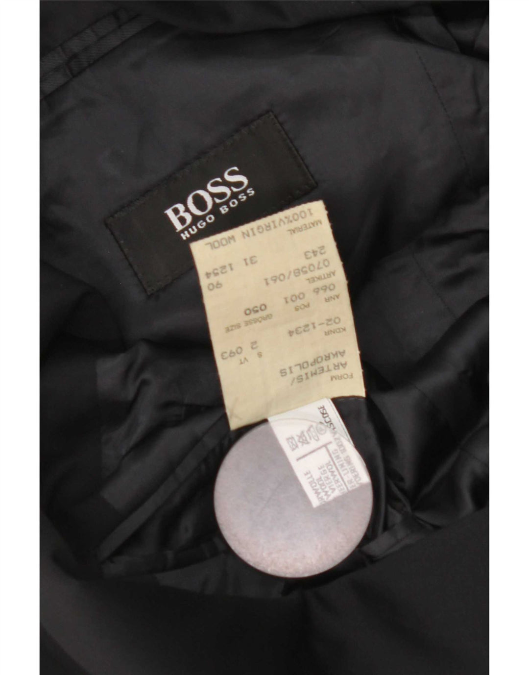 Hugo Boss muška jakna s 3 gumba EU 50 velika tamnoplava djevičanska vuna