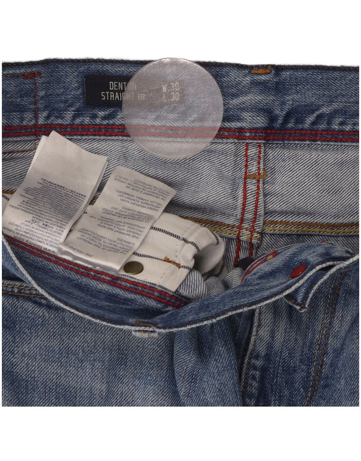 Tommy Hilfiger Mens Denton Straight Jeans W30 L30 Plavi pamuk