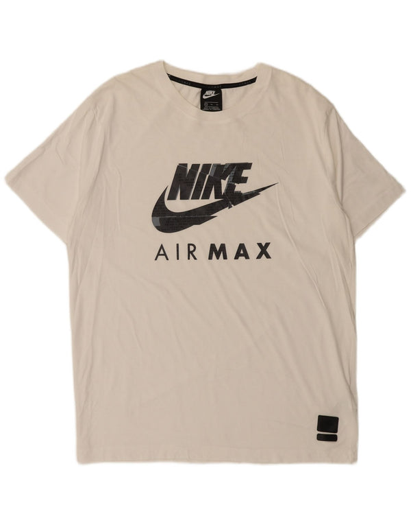 Nike Muška majica kratkih rukava s grafičkim motivima XL bijeli pamuk