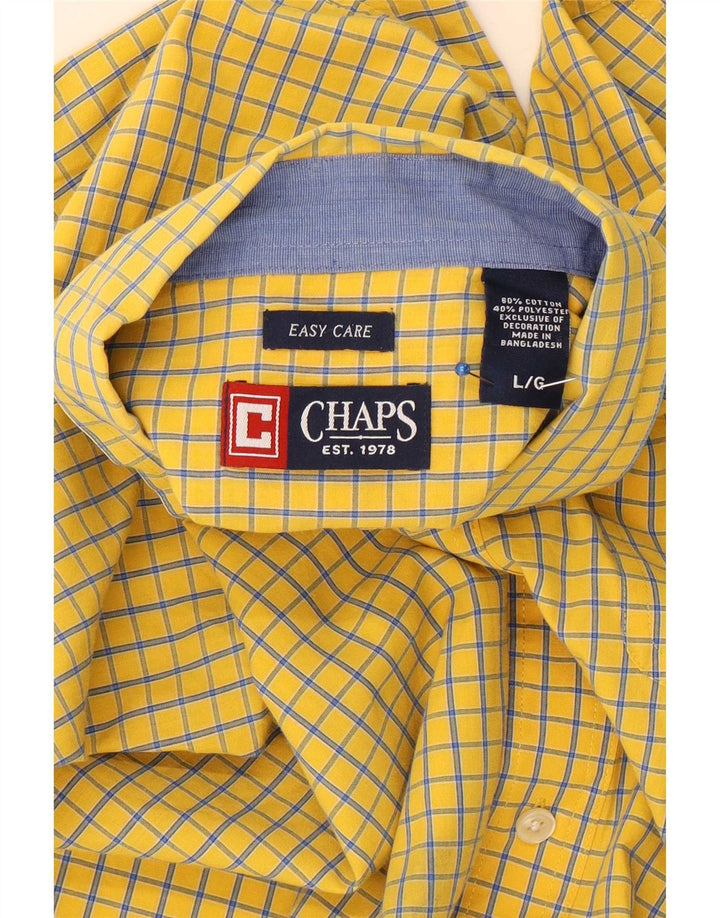 Chaps muška košulja Large Yellow Gingham pamuk