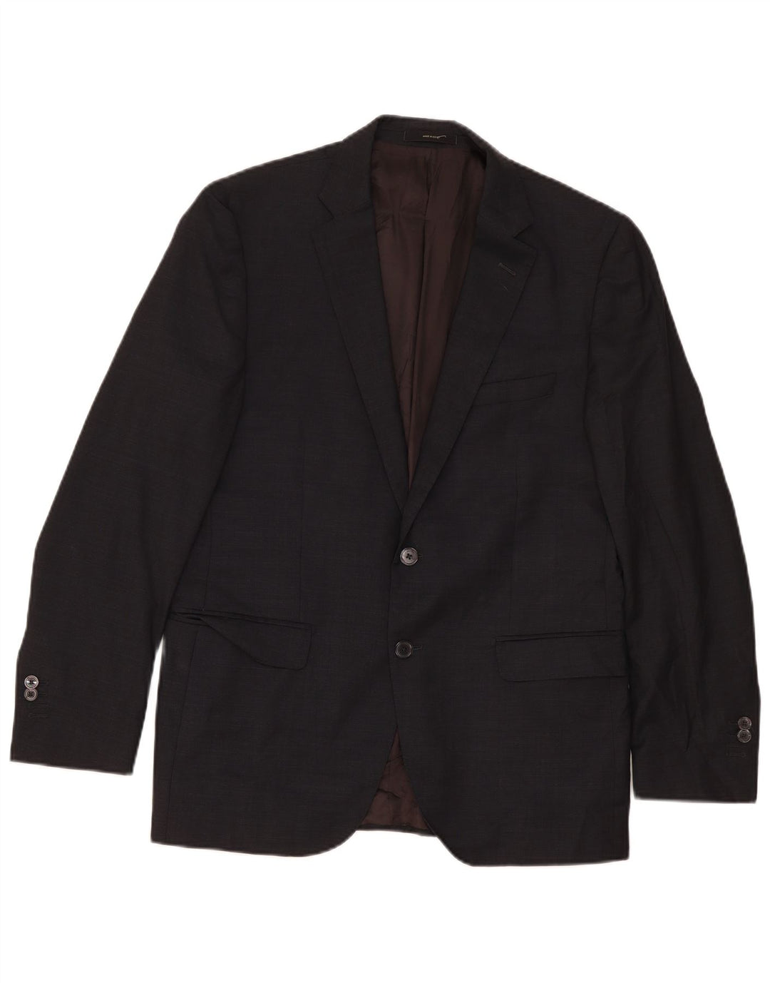 Massimo Dutti muška jakna s 2 gumba, velika crna vunena jakna EU 52