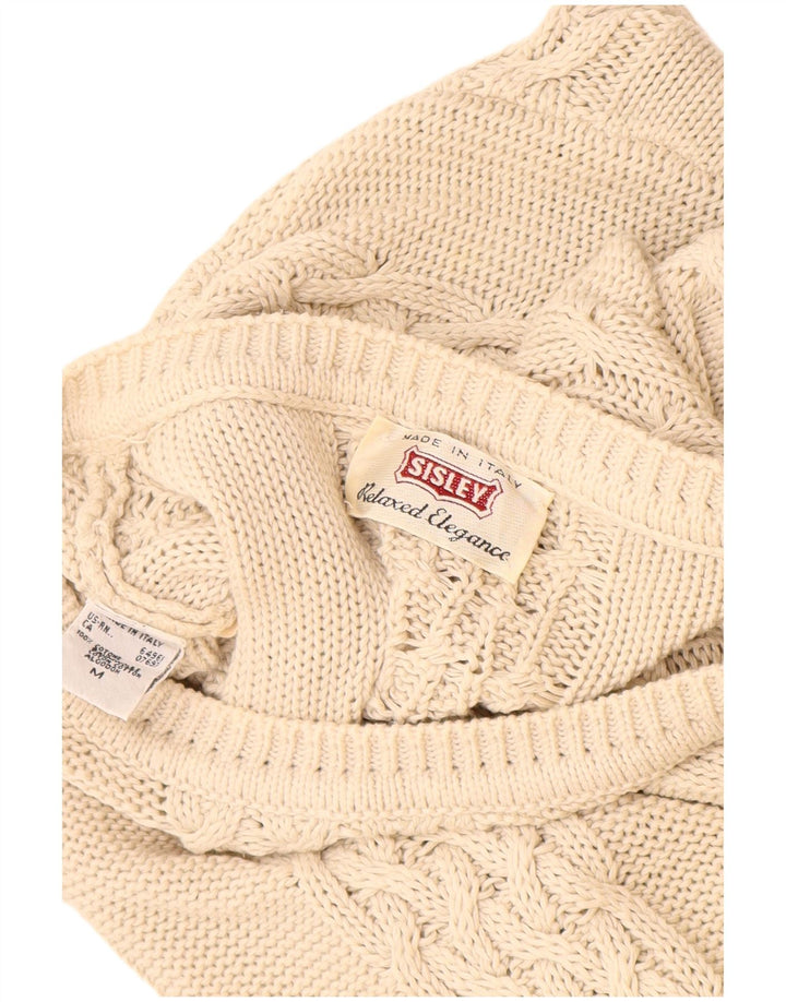 Sisley ženski pulover s okruglim izrezom opuštene elegancije UK 14 Srednje bež