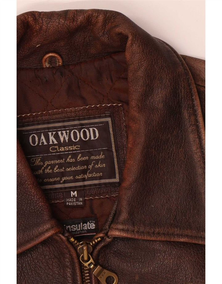 Oakwood muška kožna jakna UK 38 srednje smeđa