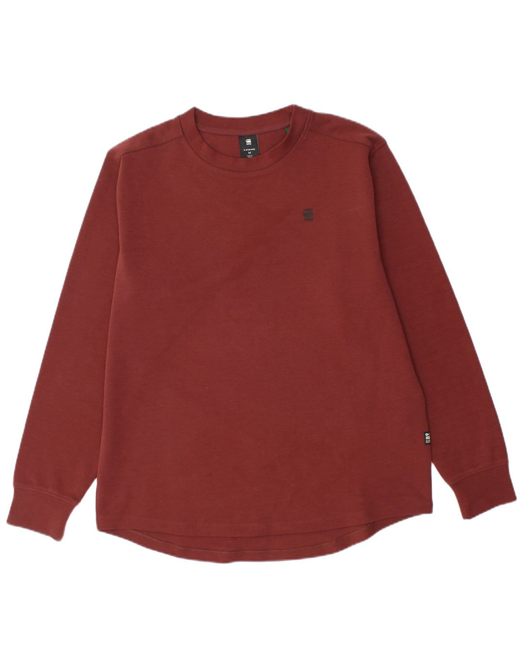 G-STAR muška majica dugih rukava, srednji tamnocrveni pamuk