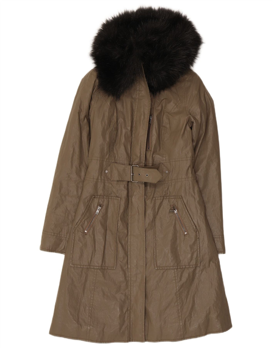 Dkny ženski kaput UK 6 XS Kaki Ramie