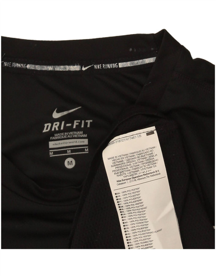 Nike Dri Fit T-Shirt Top Srednji crni poliester Sport