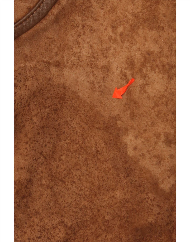 VINTAGE ženski preveliki kaput od šišmiša IT 44 Srednje smeđe šištre