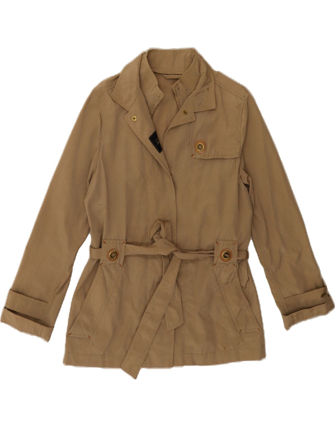 FAY Womens Trench Coat UK 14 Medium Beige Cotton Vintage Fay and Second-Hand Fay from Messina Hembry 