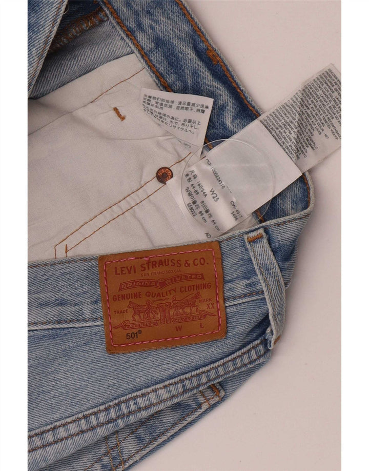 Levi's ženske 501 traper vruće hlačice W25 male plave pamučne boje