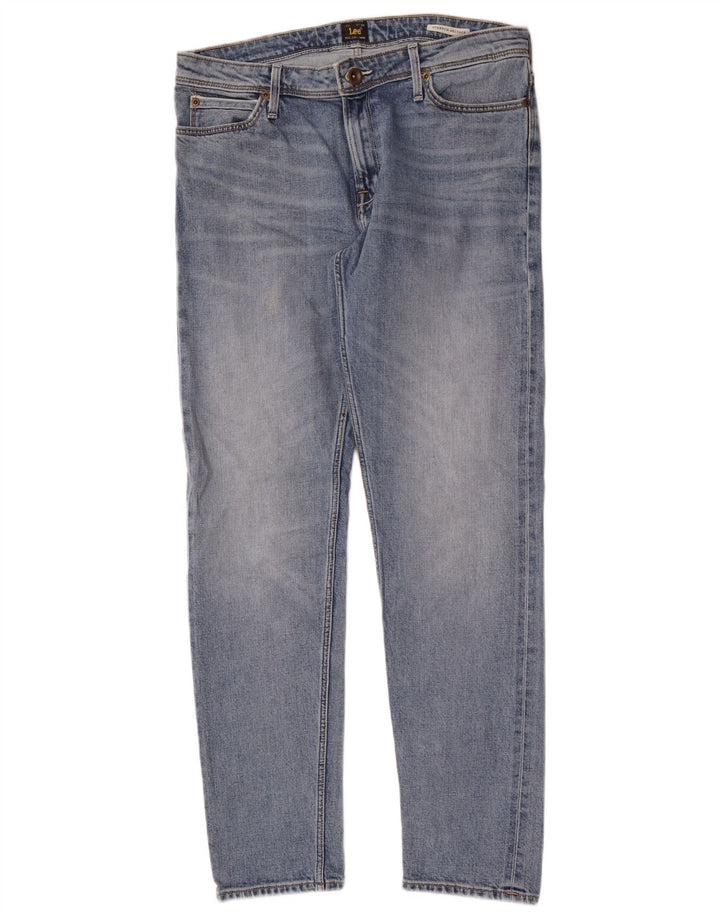 Lee Mens Selvage Stretch Slim Jeans W29 L31 Plavi pamuk