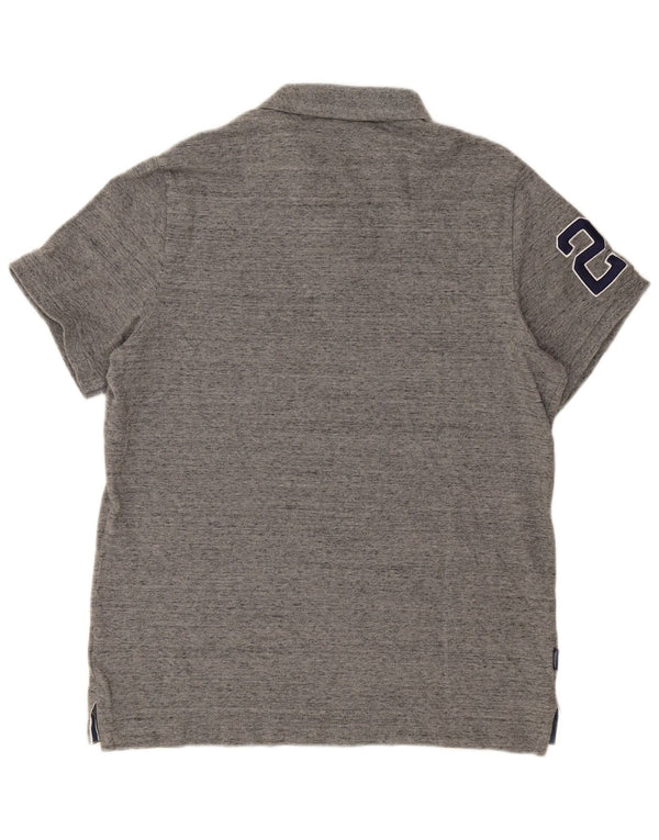 Superdry muška grafička polo majica 3XL sivi flekasti pamuk