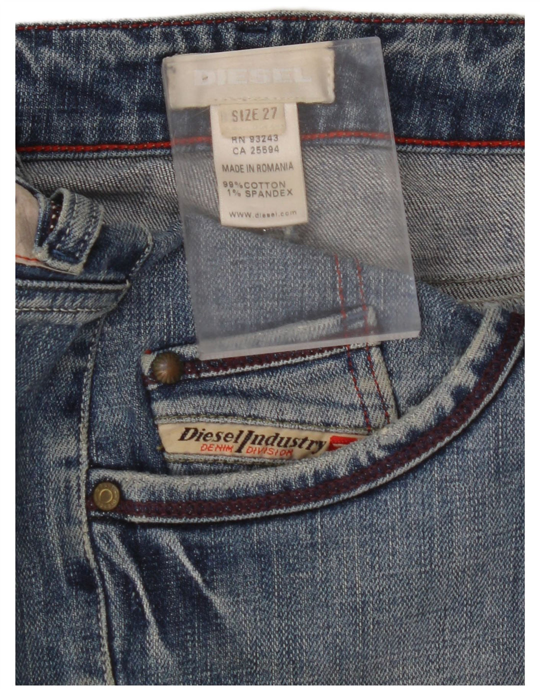 DIESEL Ženska mini traper suknja W27 Mala plava pamuk