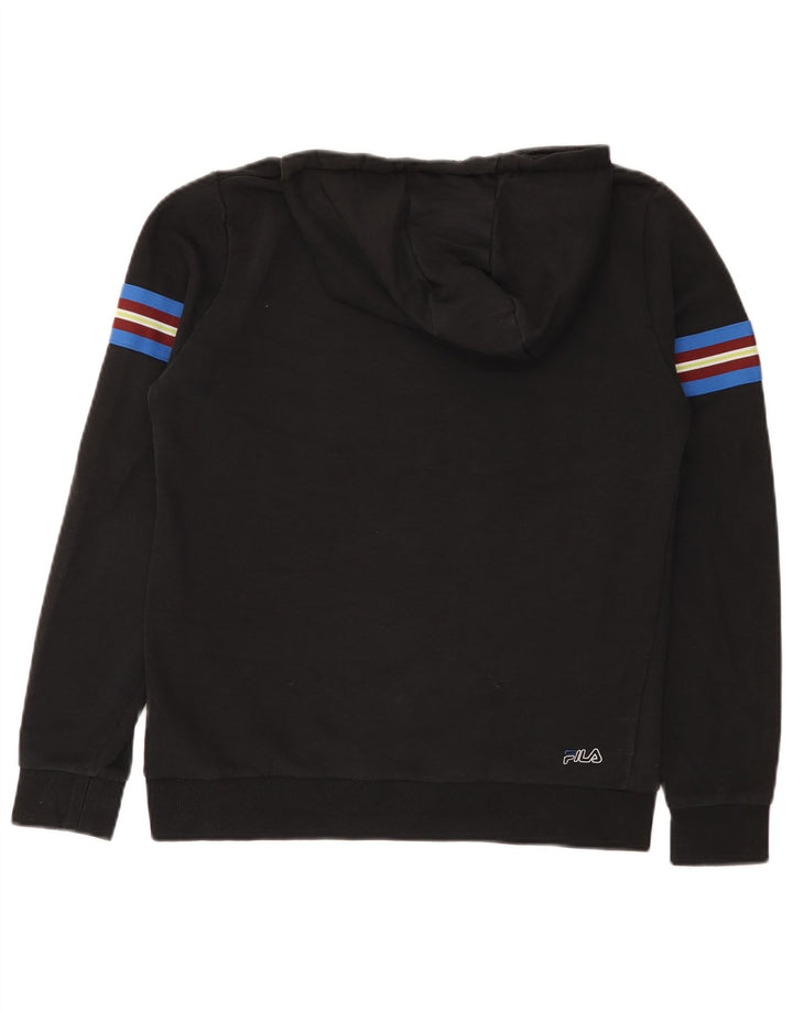 Fila muška majica s kapuljačom srednje veličine, crni pamuk