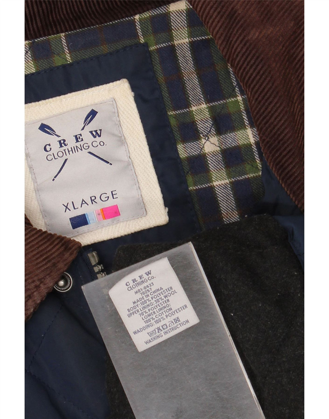 Crew Clothing Muška prošivena jakna UK 42 XL tamnoplavi poliester