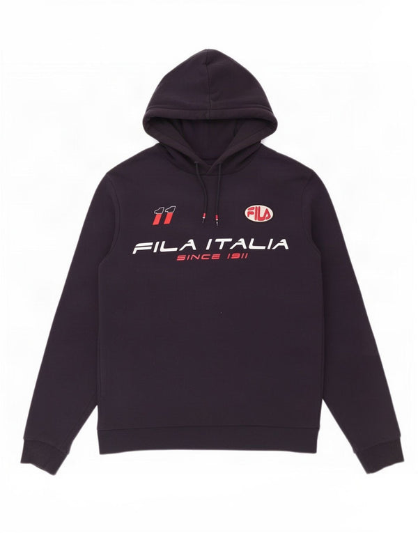 Fila muška majica s kapuljačom s kapuljačom srednje tamnoplave boje, pamuk