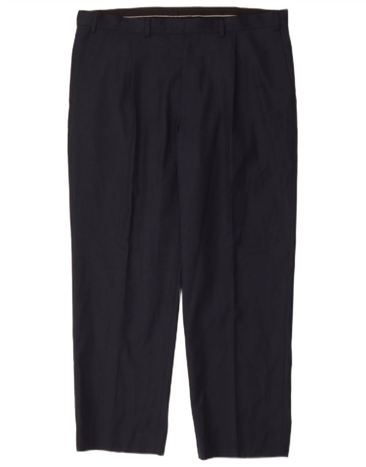 Marks & Spencer muške chino hlače s klinovima W38 L29 tamnoplava vuna