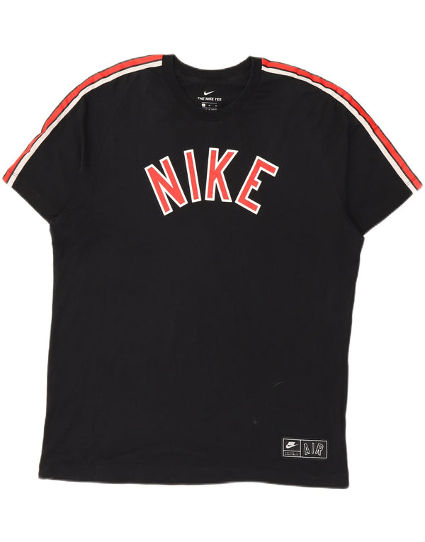 Nike muška majica kratkih rukava s grafičkim motivima XL, crni pamuk u boji