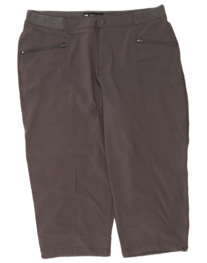 Lee ženske kapri hlače US 14 XL W34 sivi poliester