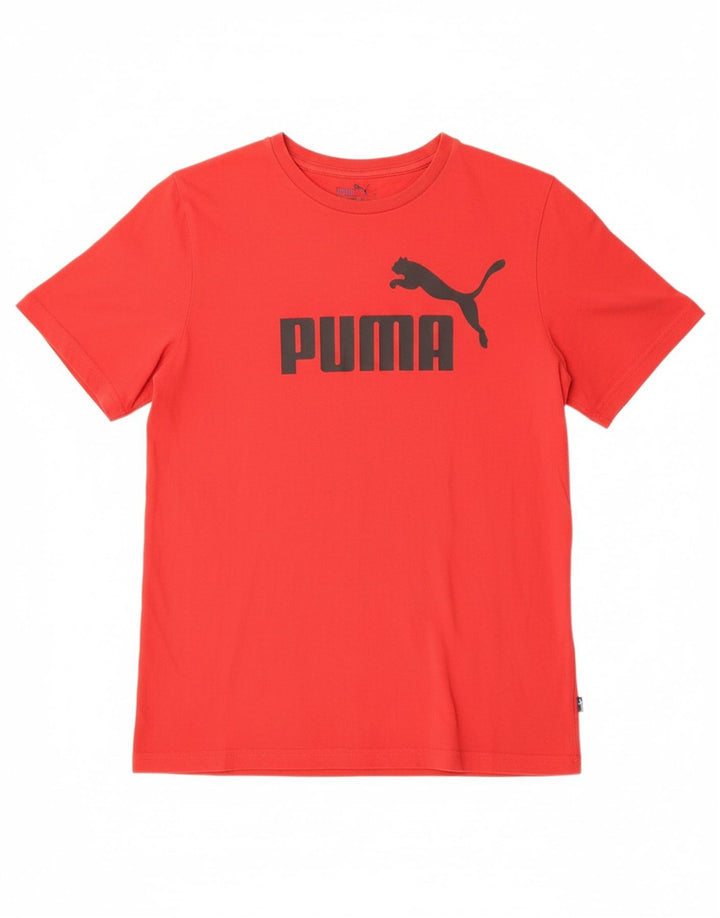 PUMA Mens Graphic T-Shirt Top Large Red Cotton