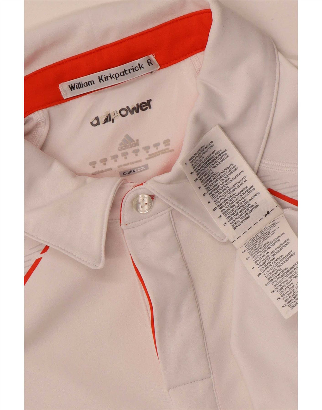 Adidas muška Climacool polo majica srednje bijele boje od poliestera