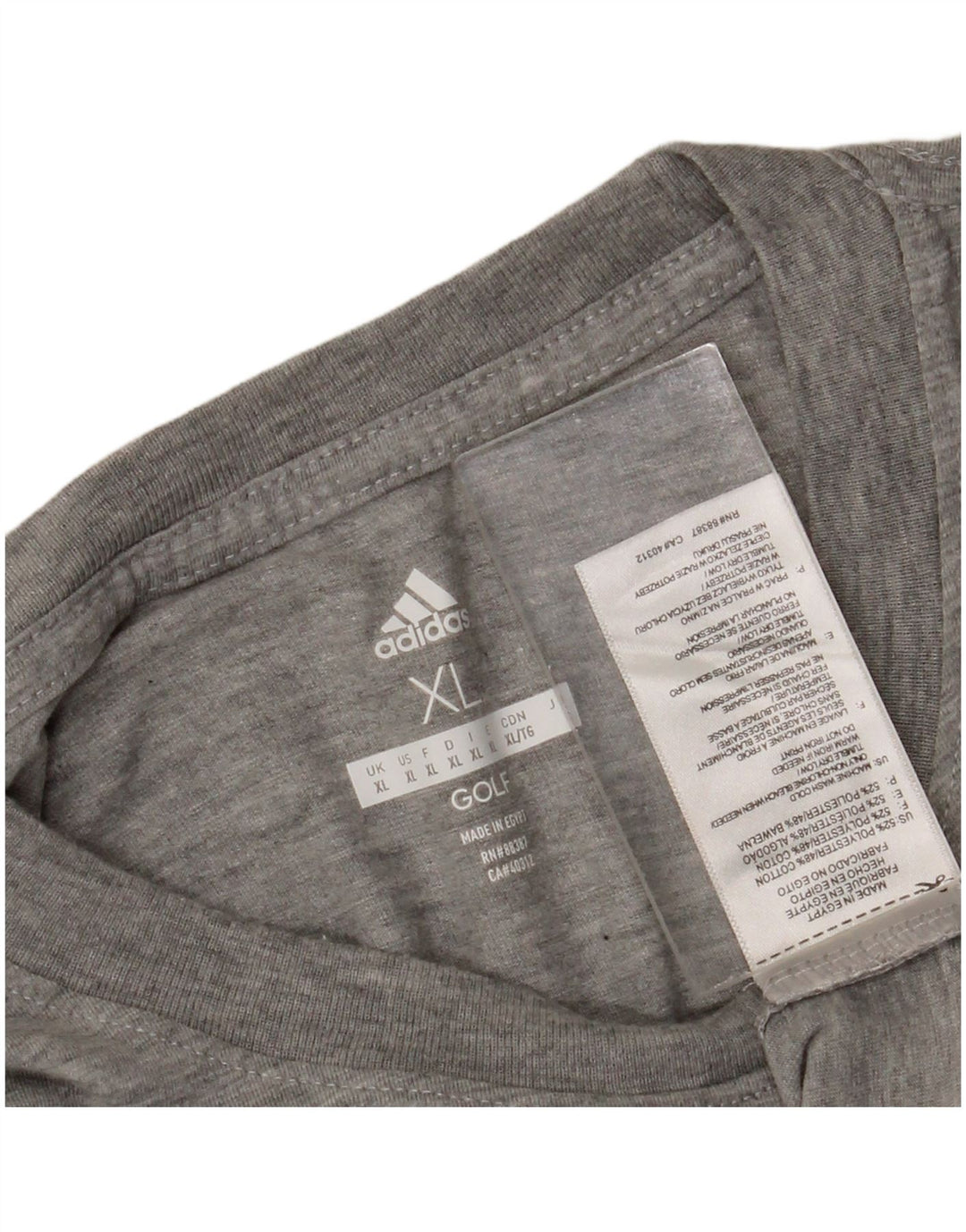 Adidas muška majica kratkih rukava XL sivi poliester