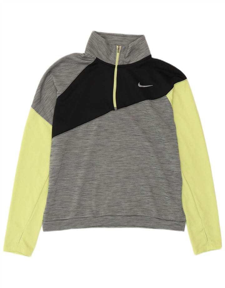 NIKE ženska trenirka Dri Fit UK 14 srednje sive boje