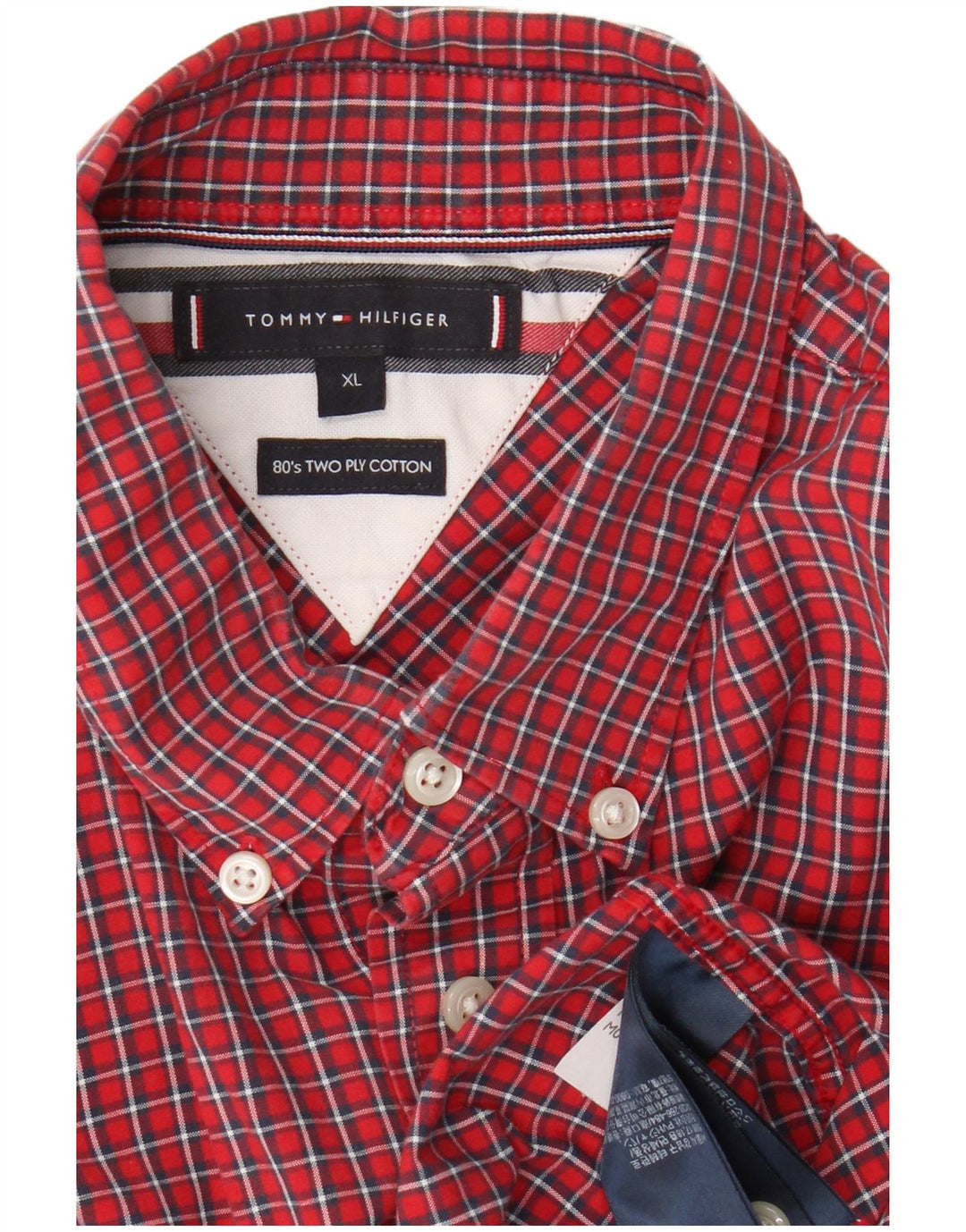 Tommy Hilfiger muška košulja XL crveni karirani pamuk