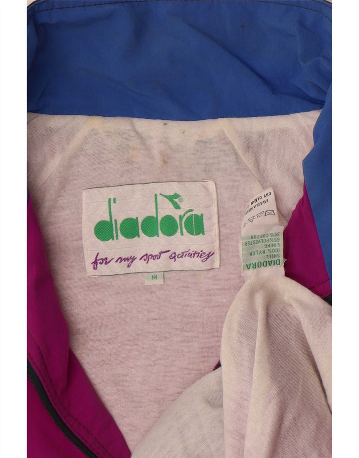 Diadora muška grafička trenirka, gornja jakna srednje ružičaste boje, najlon