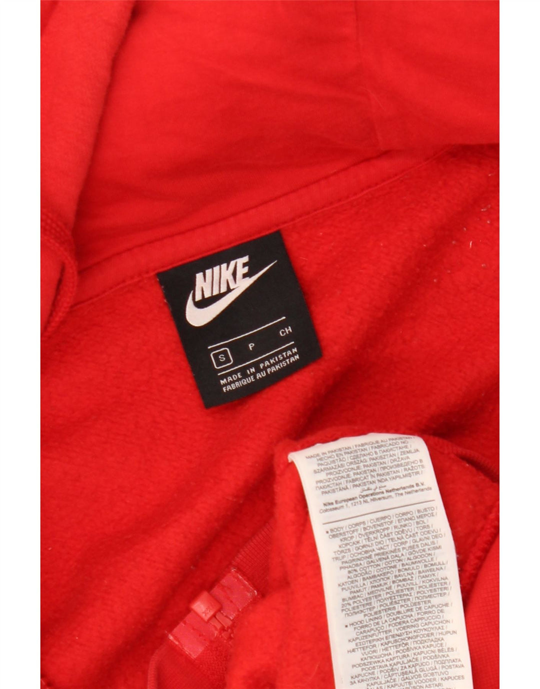 Nike muški pulover s kapuljačom na patentni zatvarač mali crveni pamuk