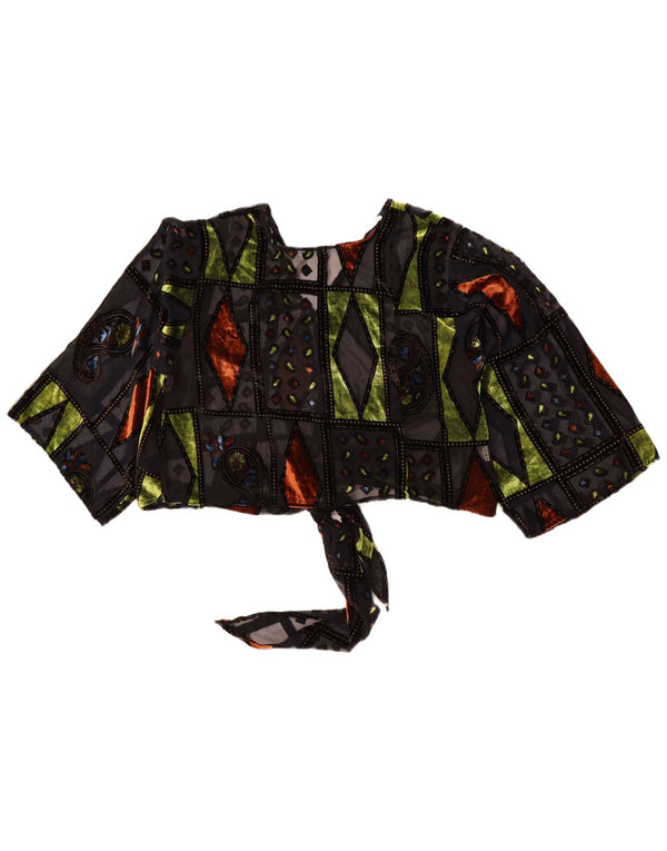 MOTEL Ženski preveliki prozirni bolero Top UK 10 malih crnih krpica