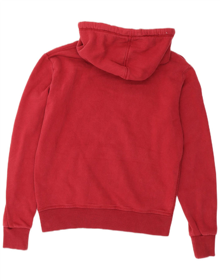 Superdry muška majica s kapuljačom s kapuljačom, srednji crveni pamuk