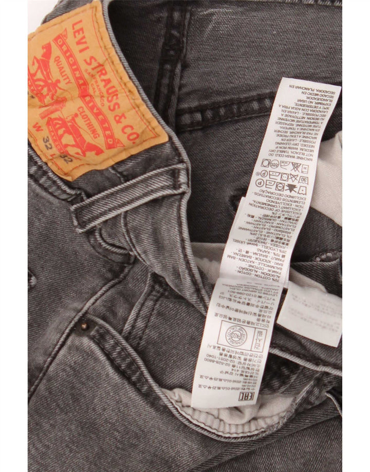 Levi's muške 512 uske sužene traperice W32 L32 sivi pamuk