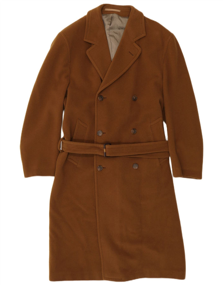 VINTAGE muški kaput s dvostrukim kopčanjem UK 38 srednje smeđe boje